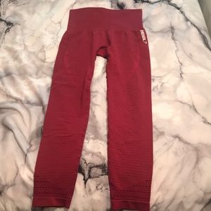 Gymshark red energy+ seamless leggings